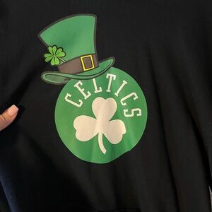 NBA Black Hoodie with Green Celtics Logo
